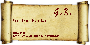 Giller Kartal névjegykártya